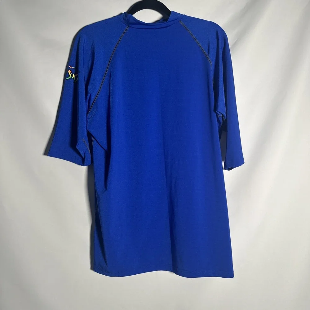 Radicool Skins 100+ Spf Rash guard Men's Shirt‎ Blue Size 2X Beach Fishing